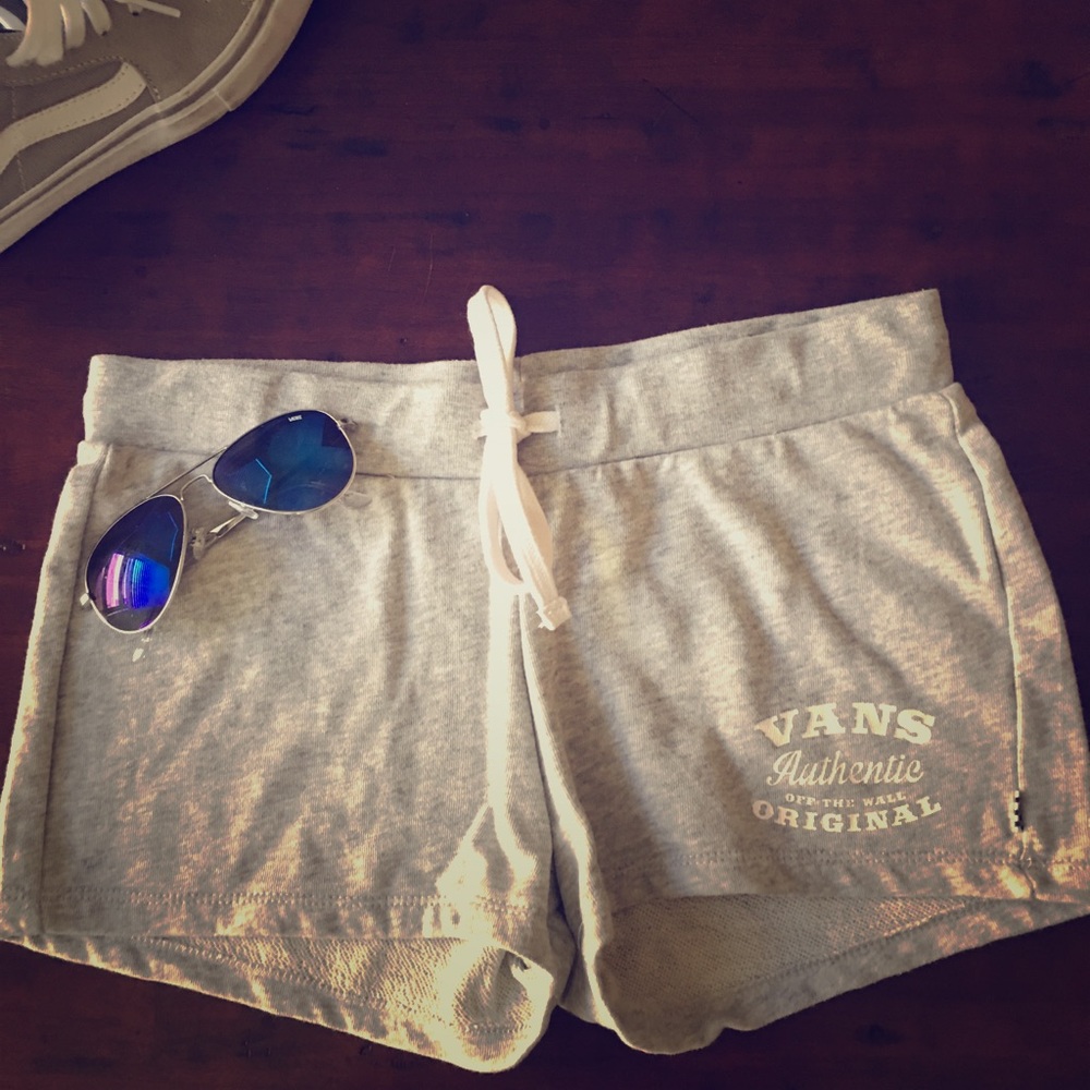 Vans grey fleece shorts for women. Size Small